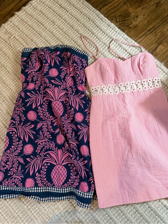 Lilly Pulitzer Dresses & Skirts - Lilly Pulitzer Navy and Pink Printed Dress
